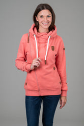 Athena Coral Pink Full-Zip Hoodie