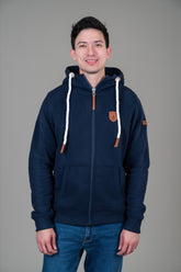 Zeus Oxford Blue Full-Zip Hoodie