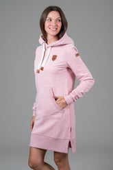 Carmen Heather Pink Hoodie Dress