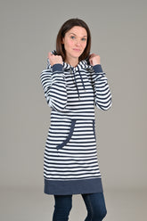 Carmen Stripe Hoodie Dress