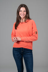 Erma Cross Hem Sweatshirt