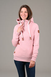 Ivy Half-Zip Heather Pink Hoodie