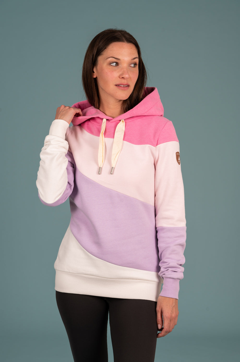 Wanakome Women's Colorblock Solo Hoodie in Orchid Mix