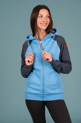 Wanakome Women's Zip-Up Hoodie in Navy Sapphire