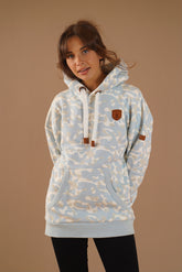 Billie Printed Sky Blue Camo Hoodie