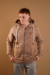 Zeus sweat à capuche de couleur mocha