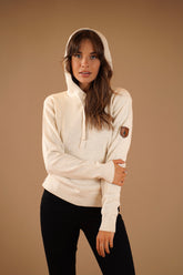 Sweat à capuche en laine de rubis