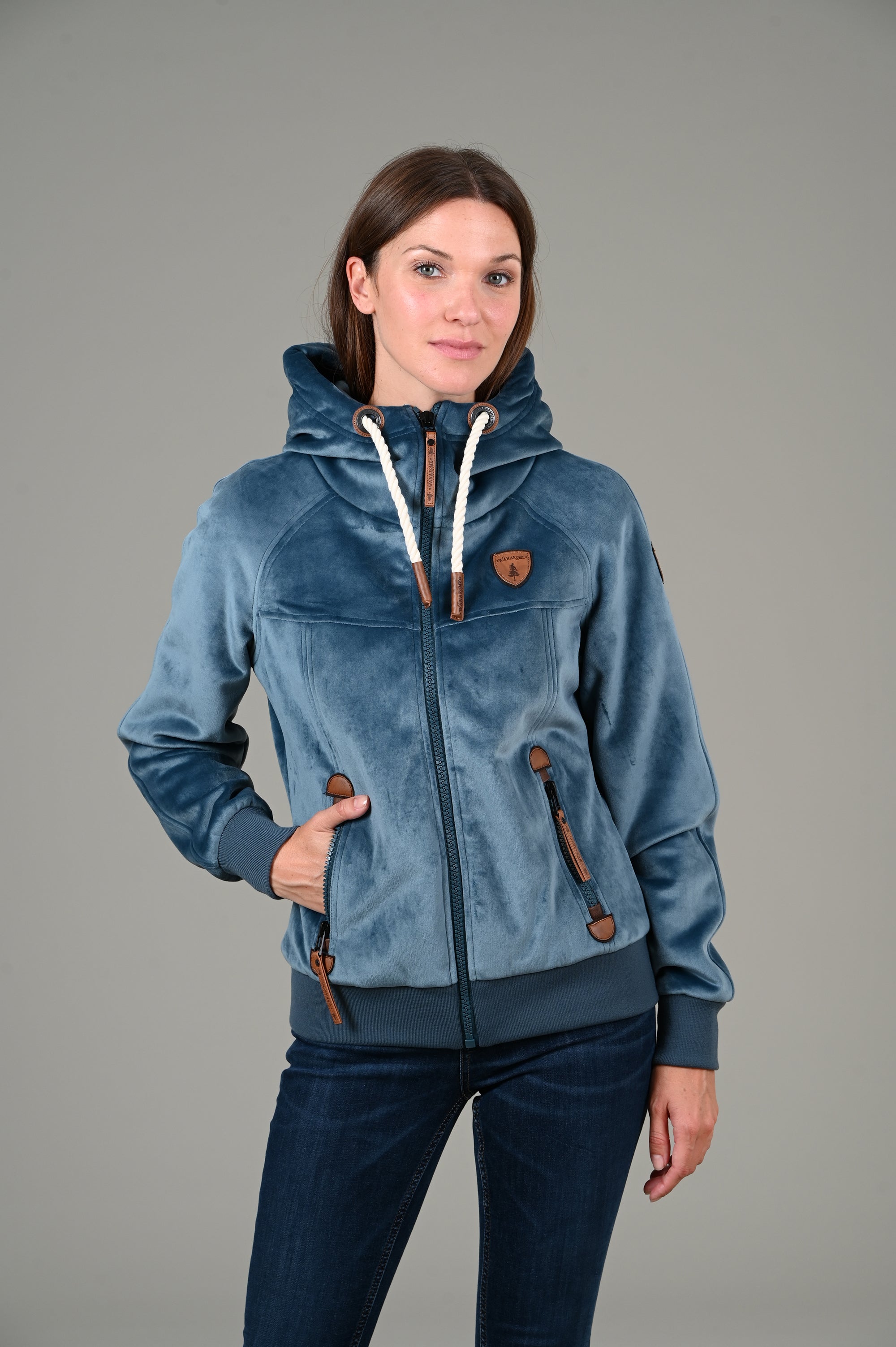 Jasmine Teal Full-Zip Jacket – Wanakome