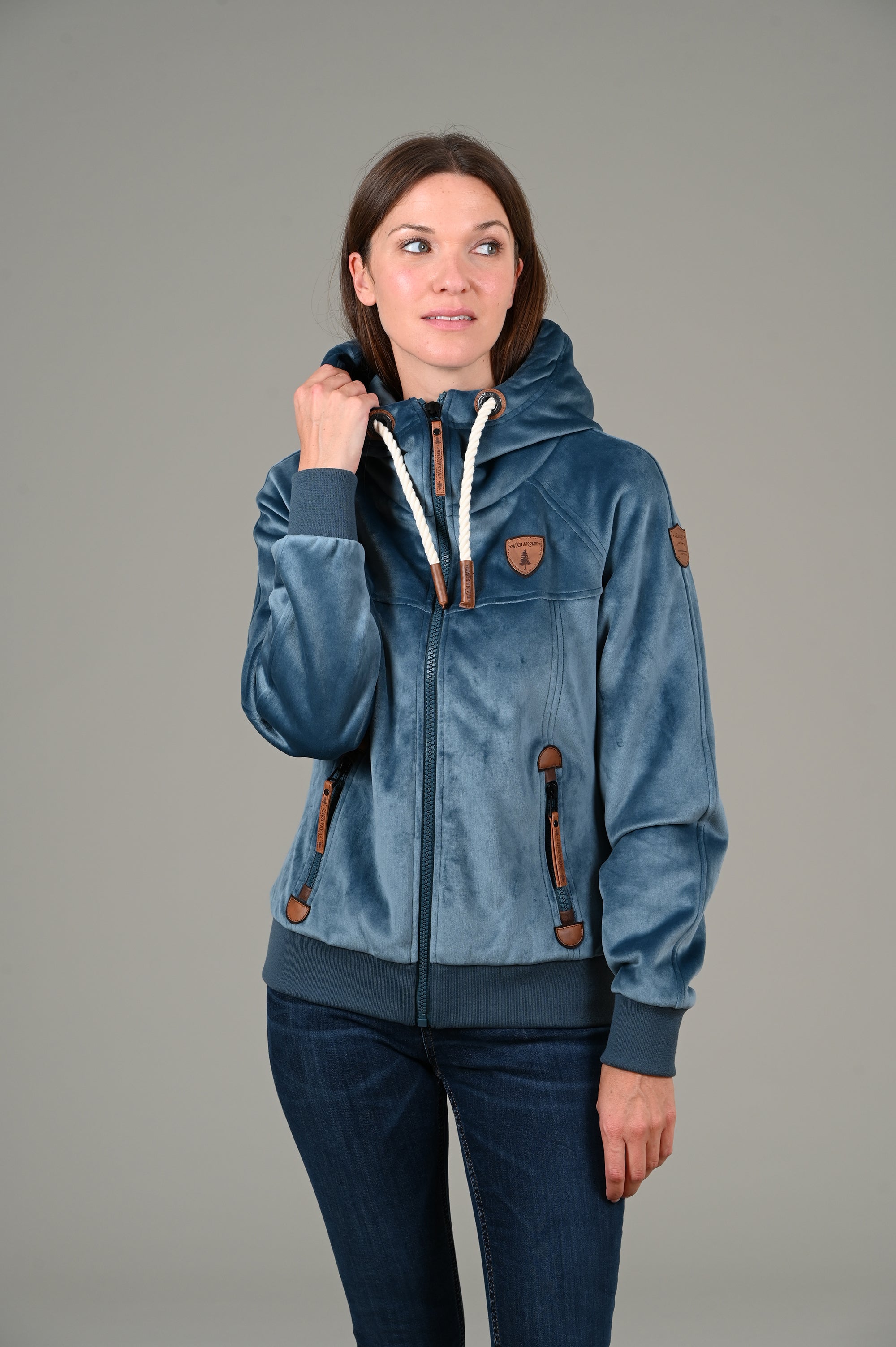 Jasmine Teal Full-Zip Jacket – Wanakome