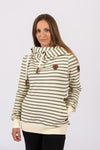 Artemis Oatmeal Vetiver Stripe Hoodie