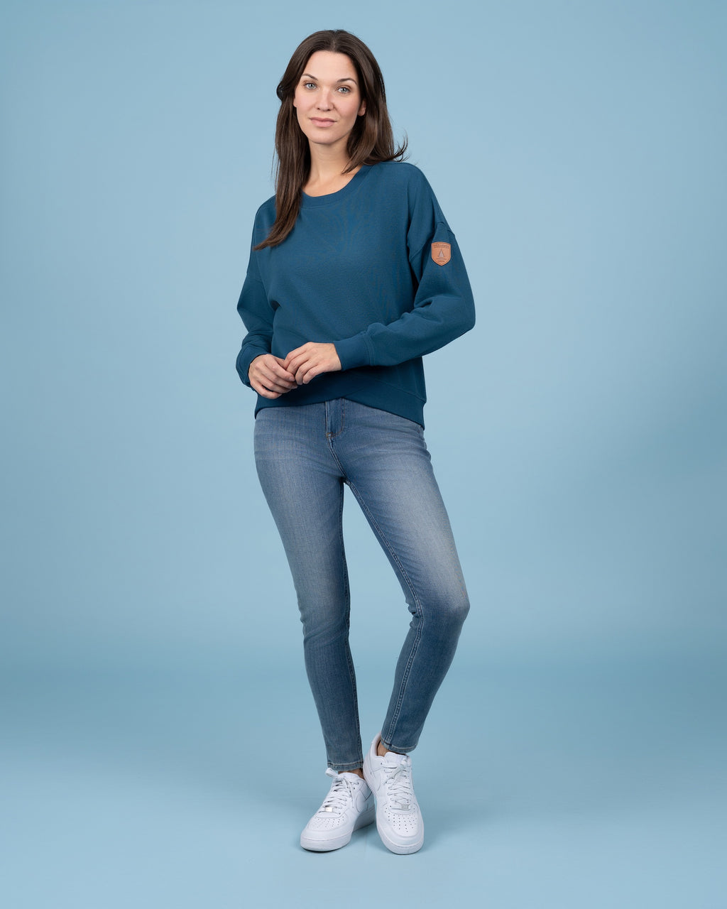 Erma Ocean Cross Hem Sweatshirt