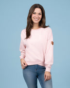 Erma Peony Cross Hem Sweatshirt