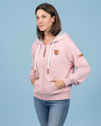 Hazel Heather Pink Full-Zip Hoodie