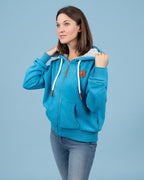 Hazel Lagoon Blue Full-Zip Hoodie