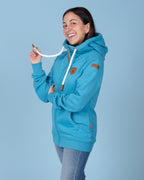 Hera Cyan Full-Zip Hoodie