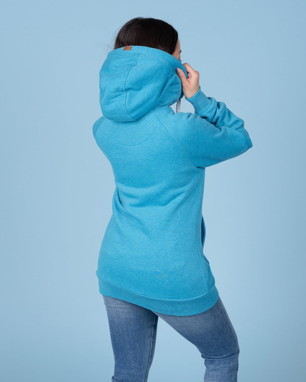 Hera Cyan Full-Zip Hoodie