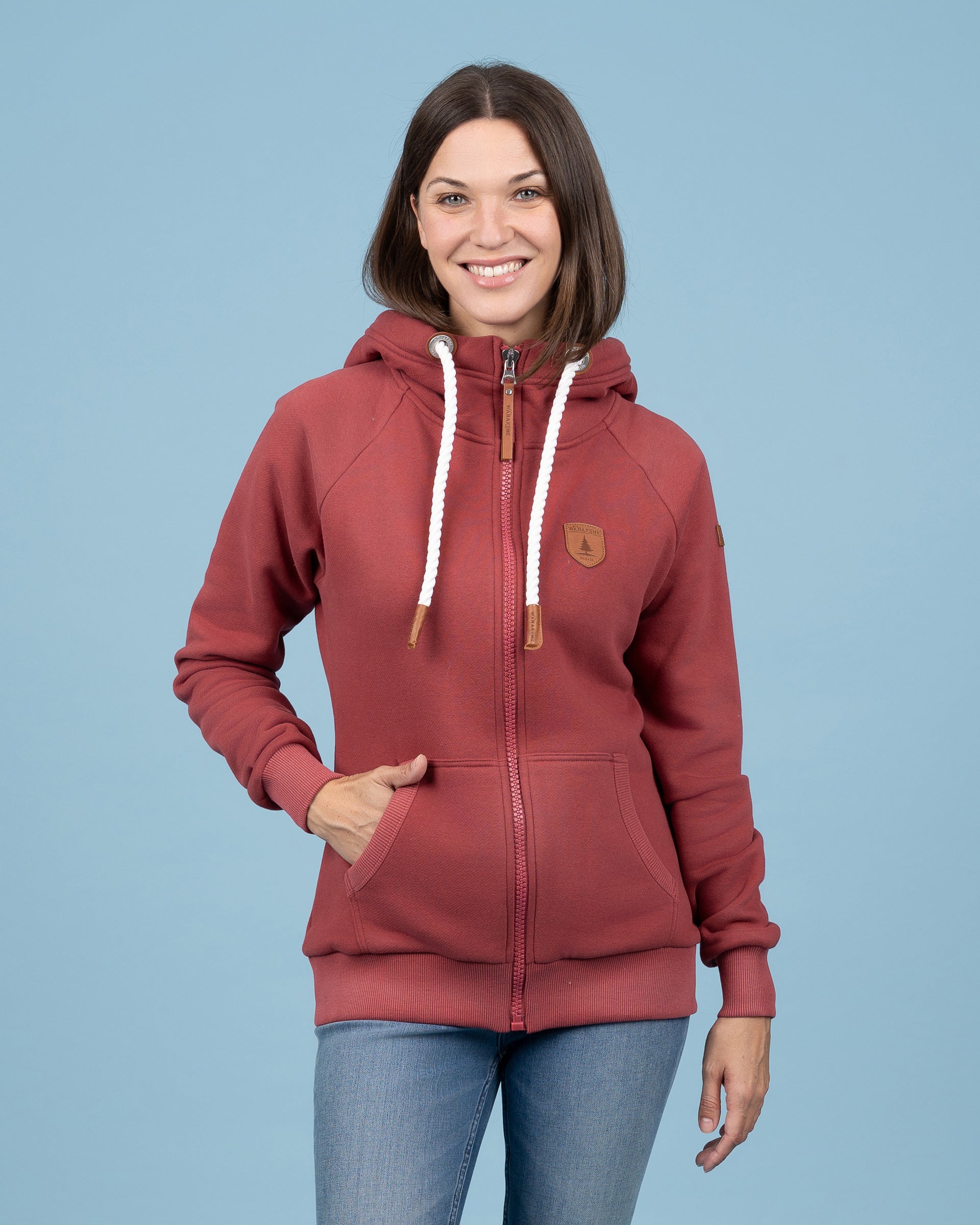 Hera Rustic Red Full-Zip Hoodie Main image