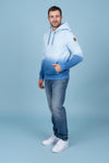 Sweat à capuche dégradé Marsh en indigo