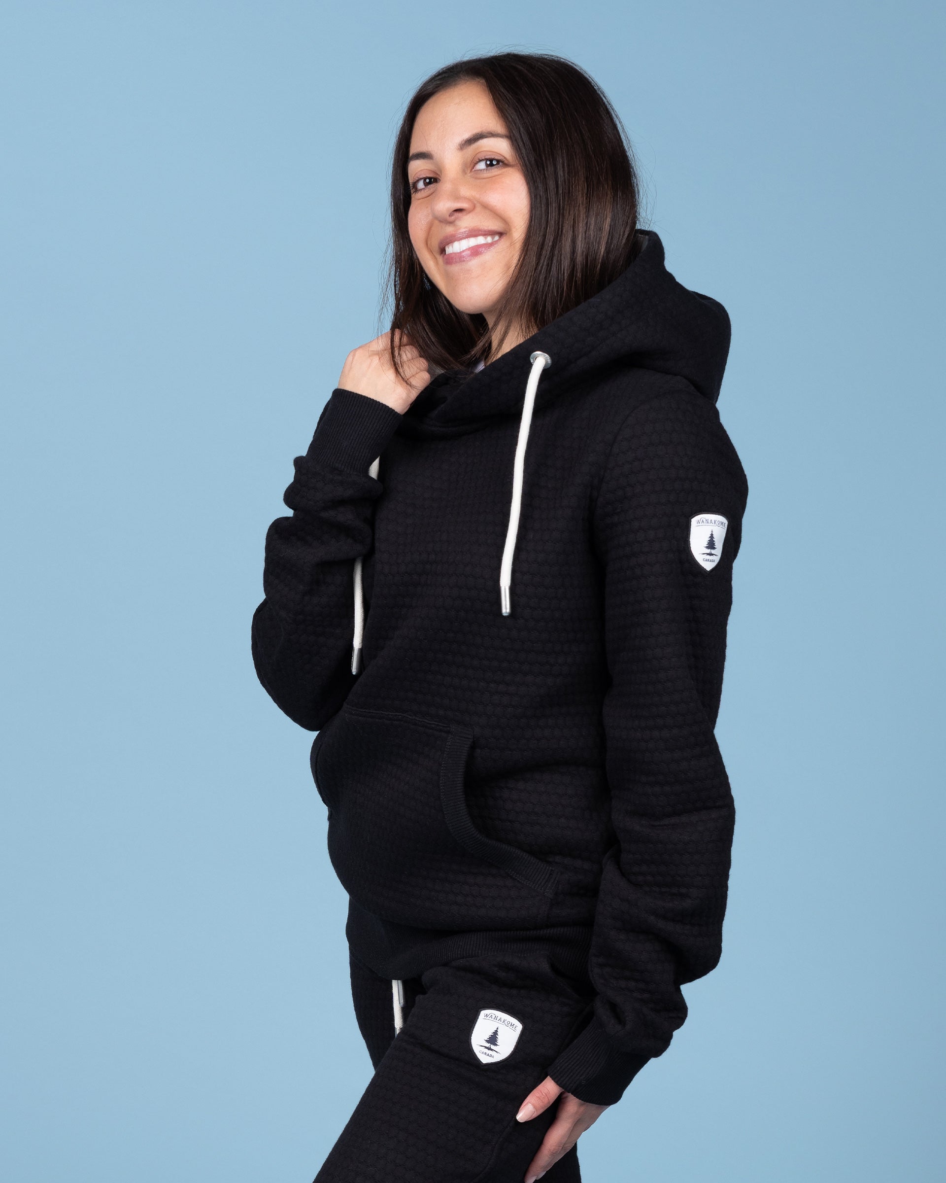 Pixa Black Hexagon Hoodie Main image