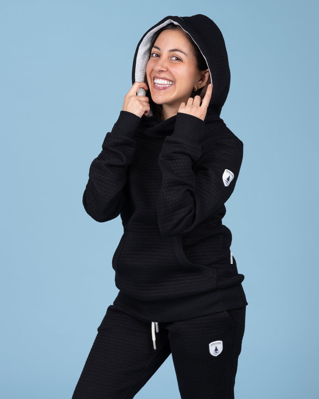 Pixa Black Hexagon Hoodie
