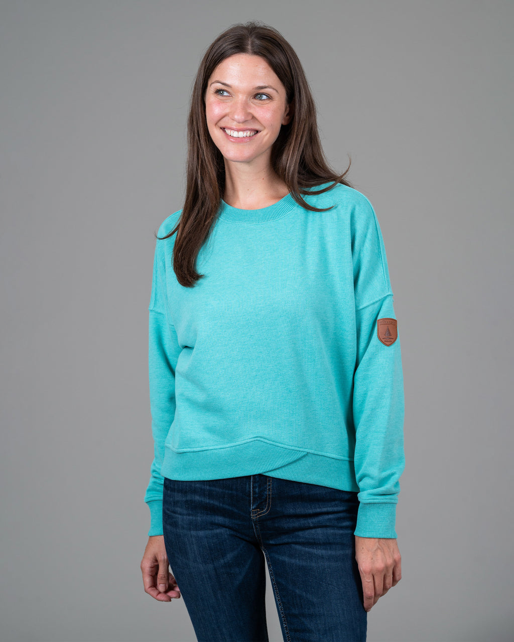 Erma Cove Cross Hem Sweatshirt