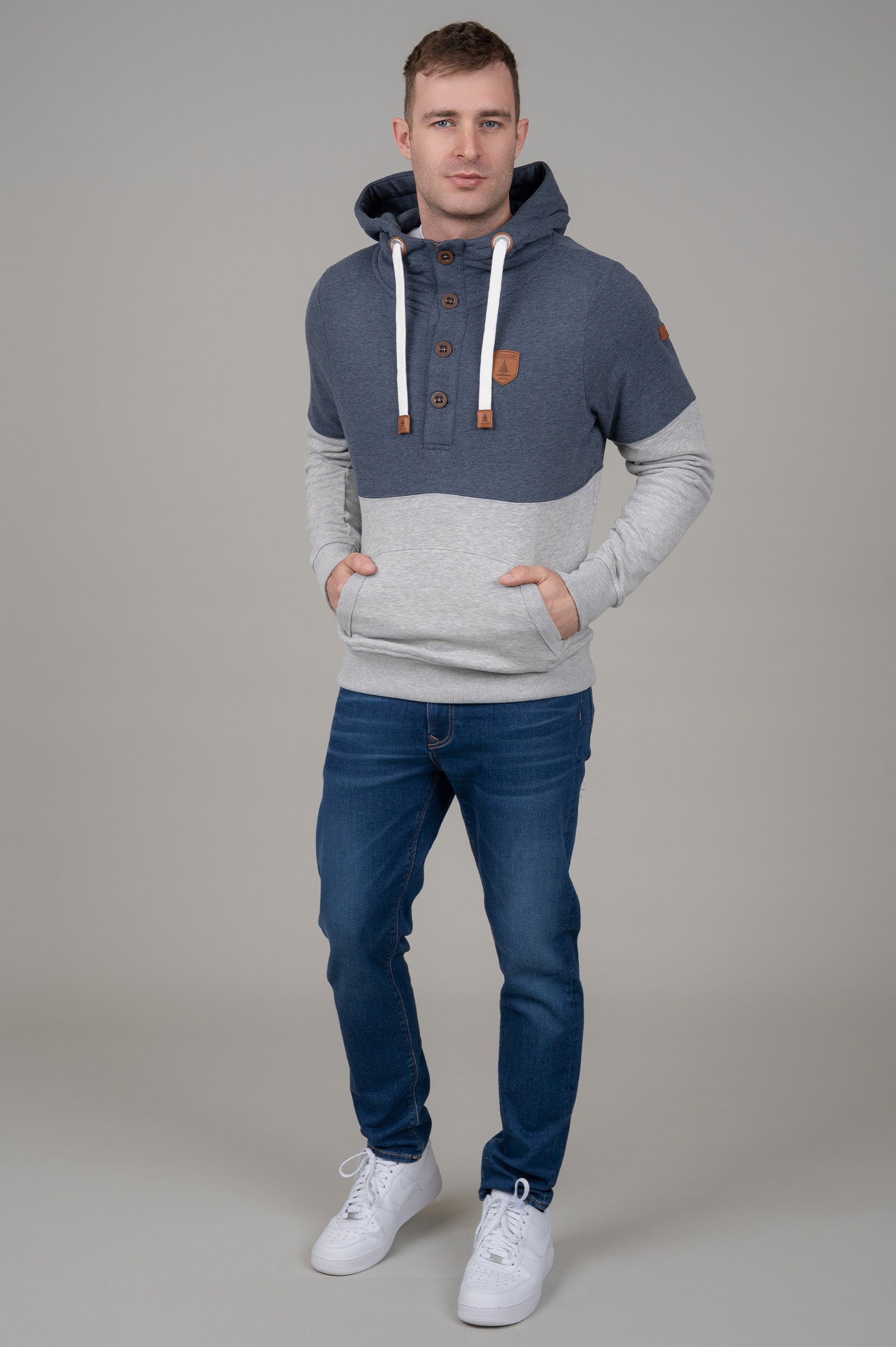 Jedd Navy Mix Hoodie Secondary image