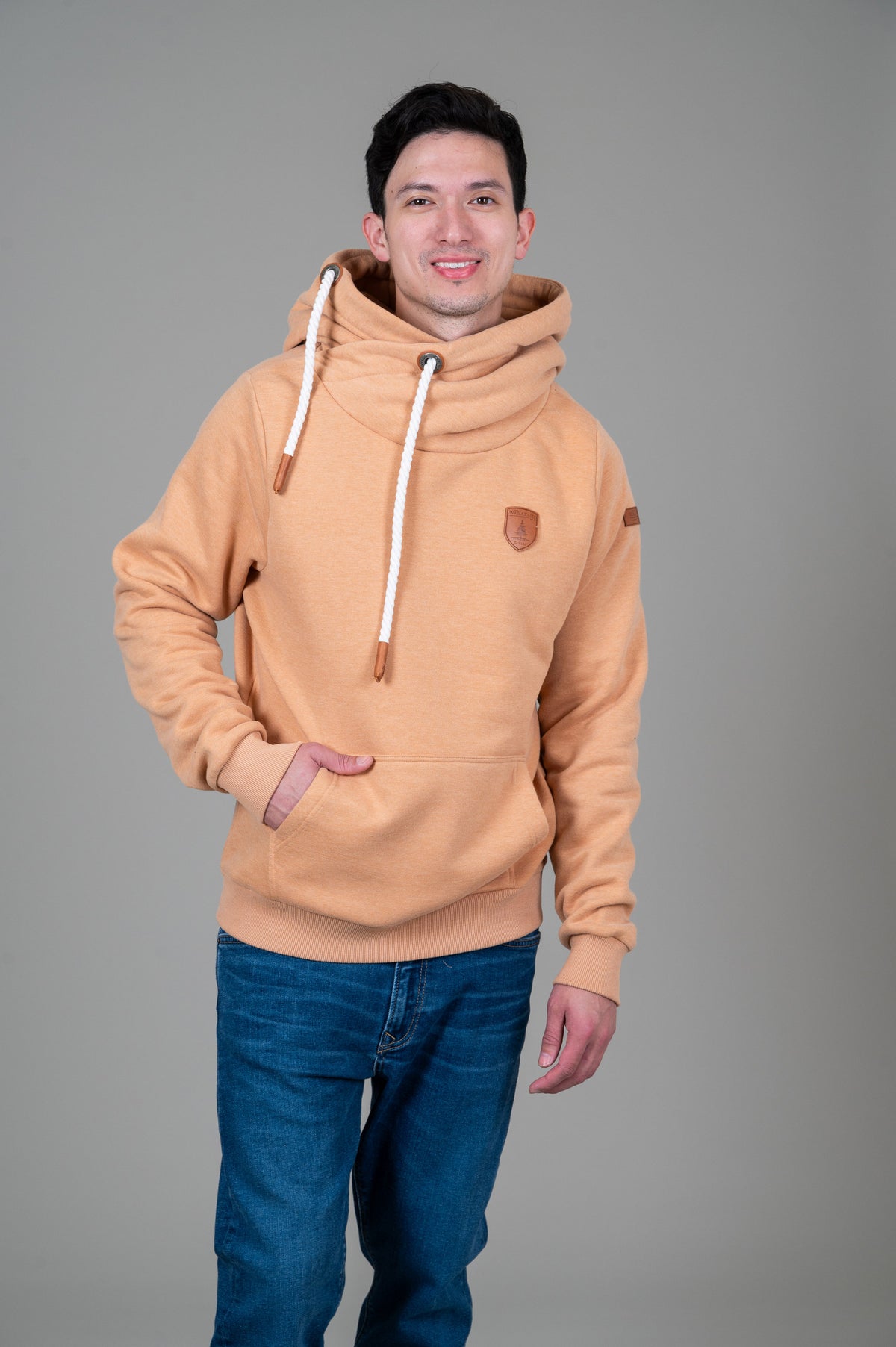 Olympus sweat à capuche de couleur noisette