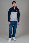 Vincent TT Oxford Blue Mix Half-Zip Sweatshirt