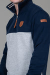 Vincent TT Oxford Blue Mix Half-Zip Sweatshirt