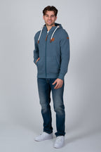 Zeus Indigo Fade Full-Zip Hoodie