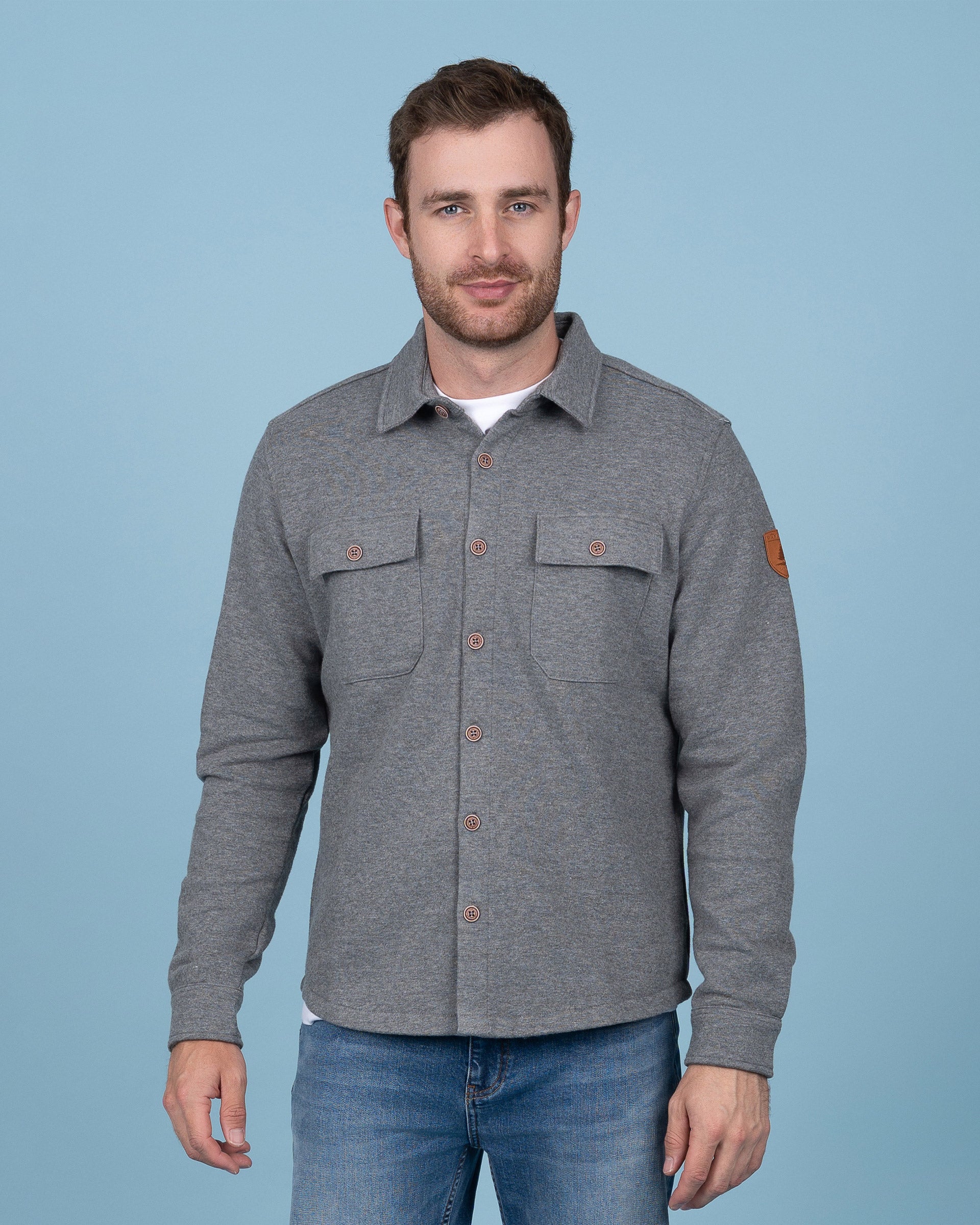 Sandbury Dark Heather Grey Overshirt Main image