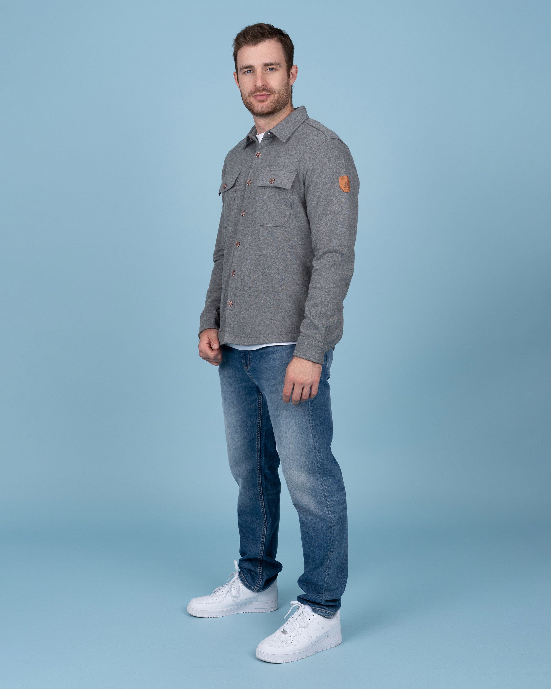 Sandbury Dark Heather Grey Overshirt Secondary image