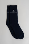 Unisex Solid Logo Socks Black