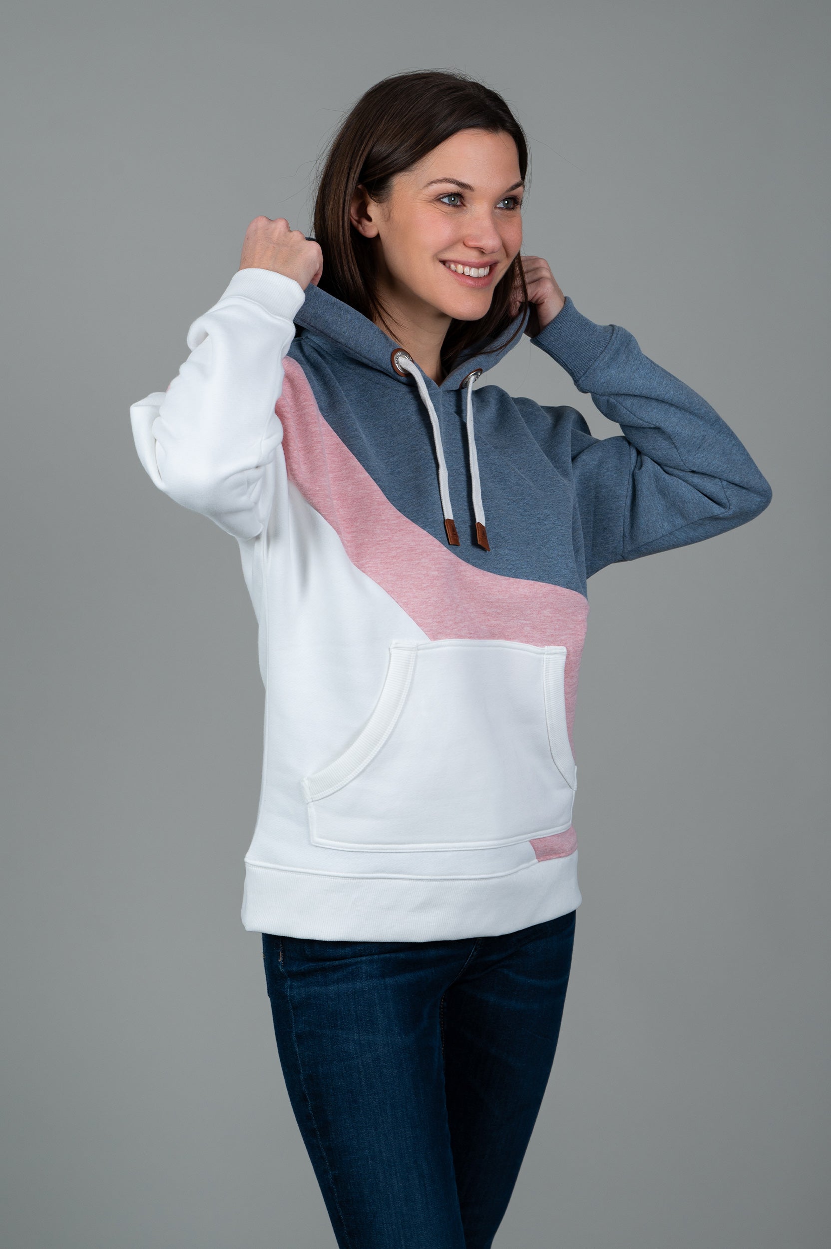 Ariel Heather Pink Mix Hoodie