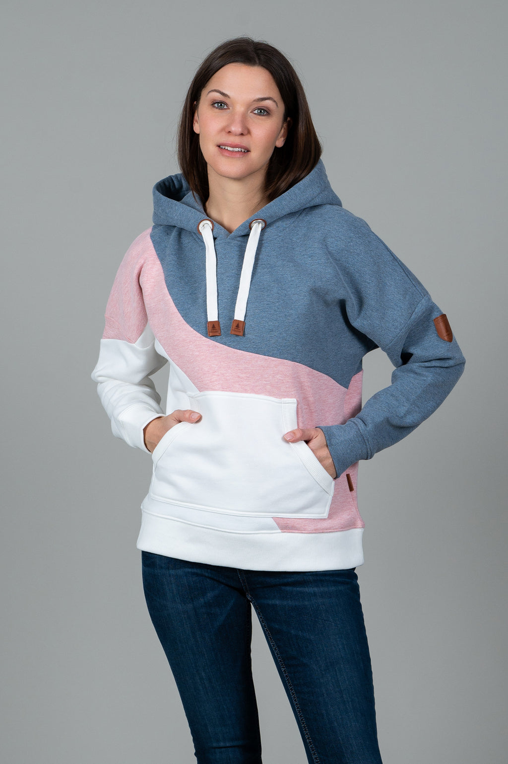 Ariel Heather Pink Mix Hoodie