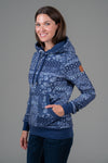 Arya Printed Hoodie Indigo