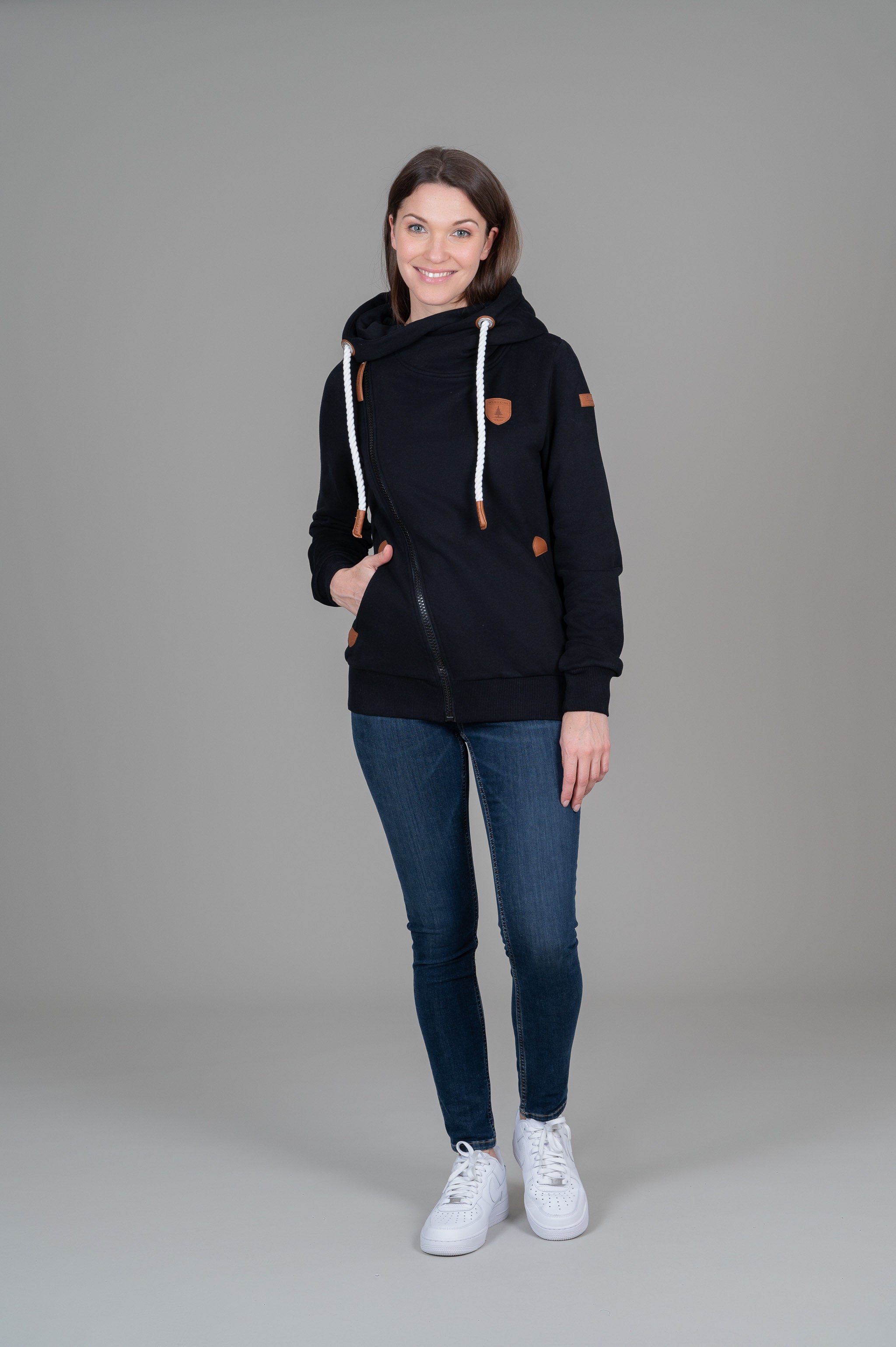 Athena Black Full-Zip Hoodie Secondary image