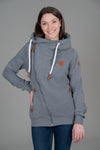 Athena Dark Heather Grey Full-Zip Hoodie