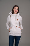 Athena Heather Oatmeal Full-Zip Hoodie