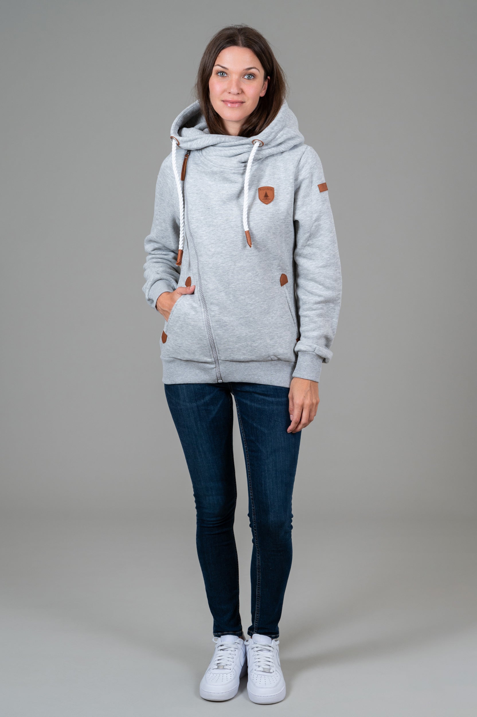 Athena Light Heather Grey Full-Zip Hoodie Secondary image