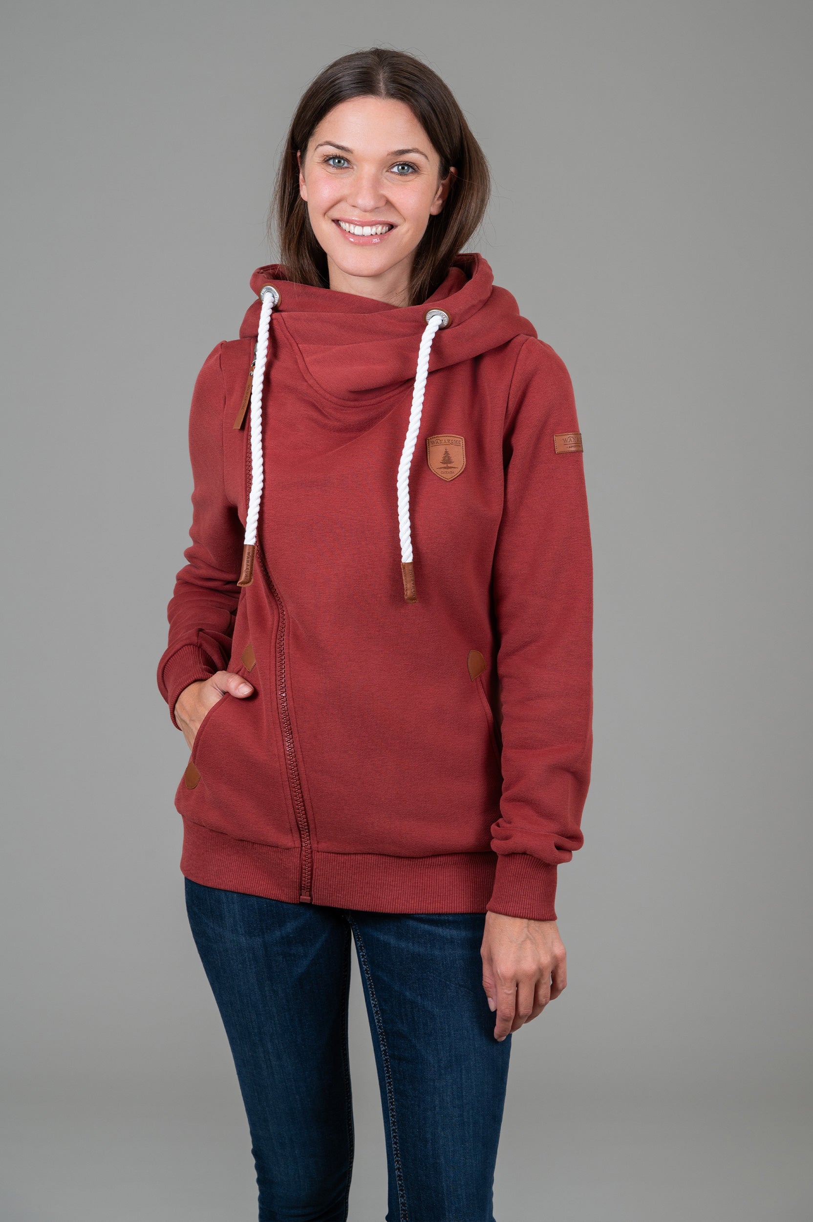 Athena Rustic Red Full-Zip Hoodie Main image