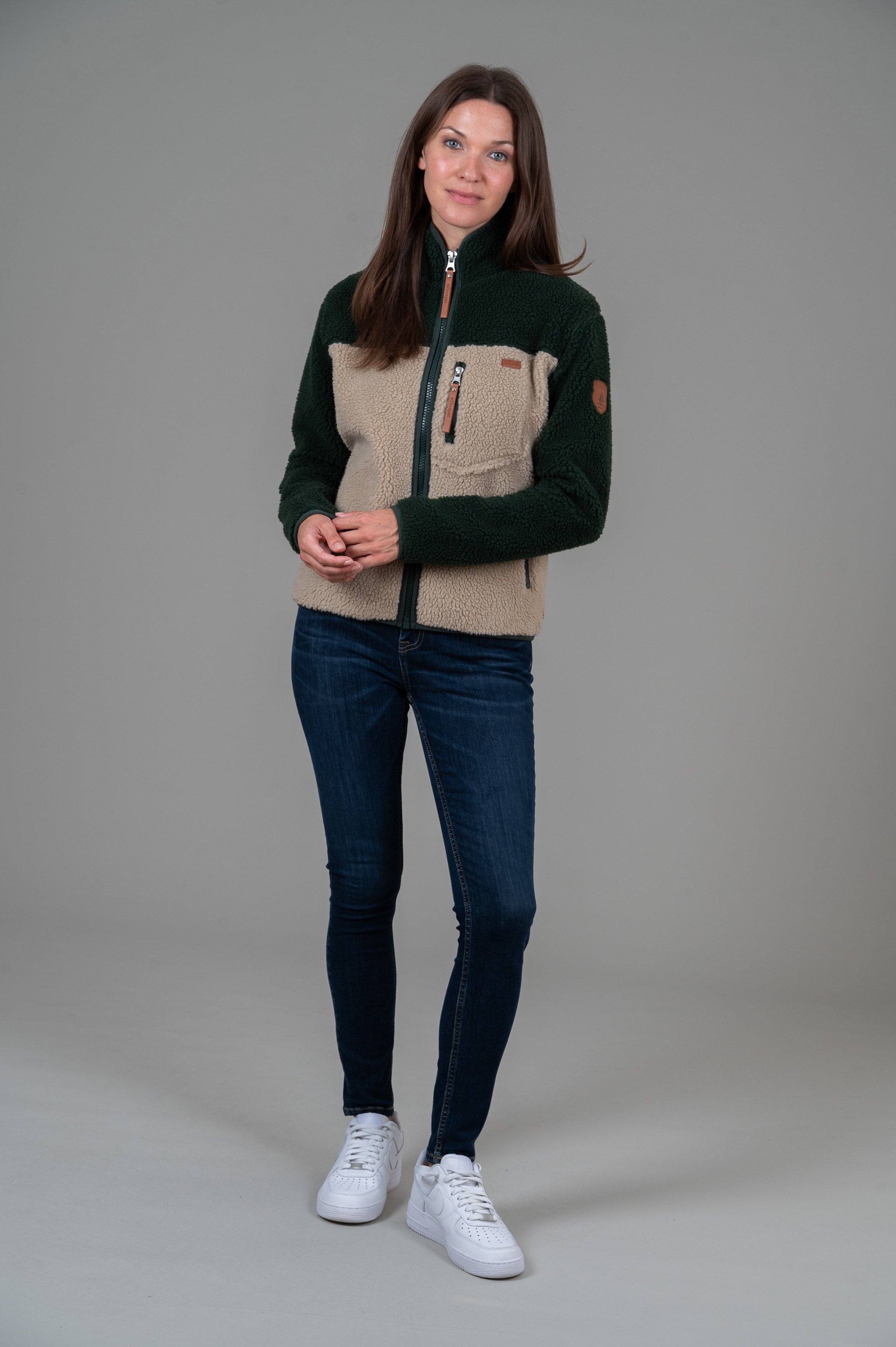 Blaise Full-Zip Sherpa Jacket Stone Deep Forest Secondary image