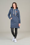 Carmen Navy Hoodie Dress