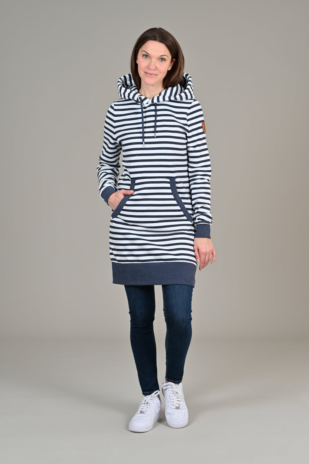 Carmen Stripe Hoodie Dress