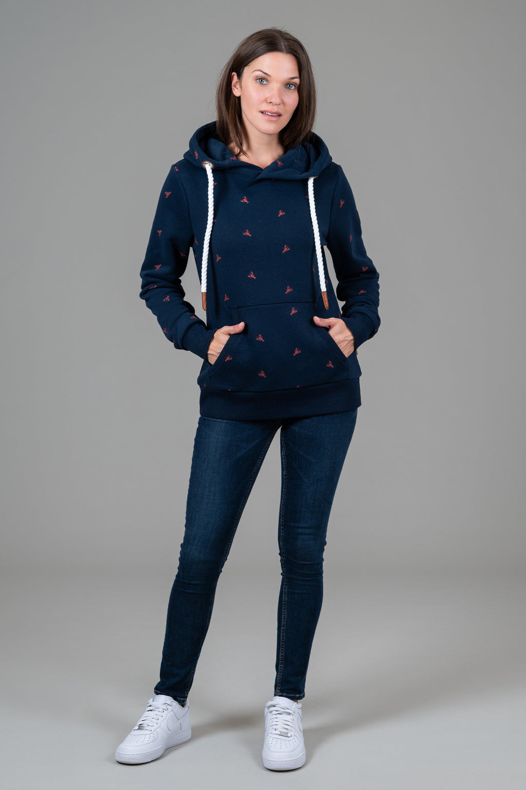 Chowder Navy Print Hoodie