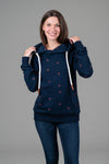 Chowder Navy Print Hoodie