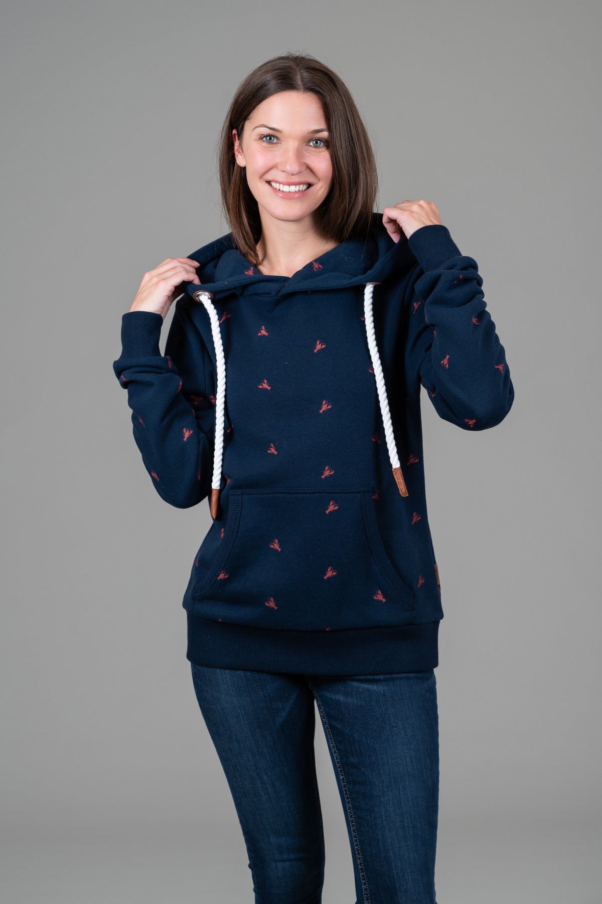 Chowder Navy Print Hoodie