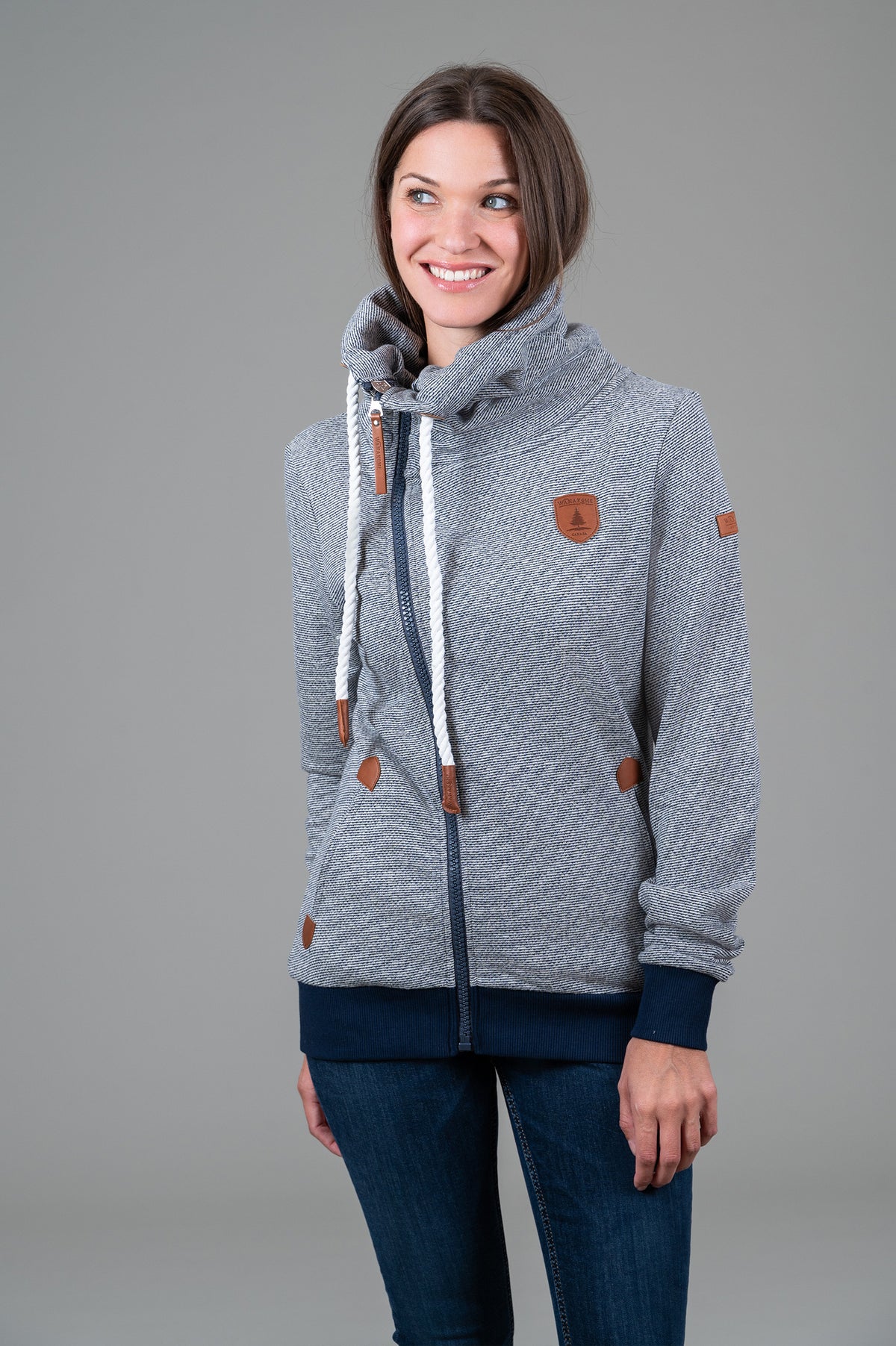 Coco Navy Microstripe Sweatshirt