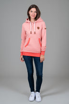 Corrie Coral Pink Microstripe Hoodie
