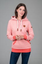 Corrie Coral Pink Microstripe Hoodie